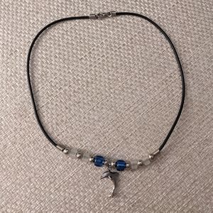 Dolphin pendant beaded necklace